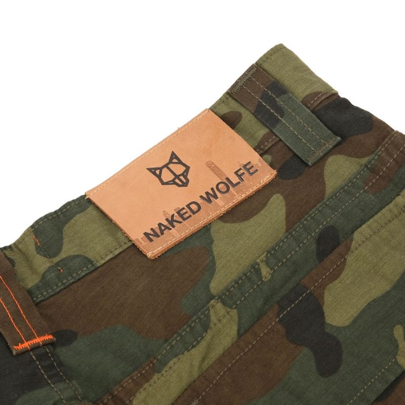 Camo Naked Wolfe Baggy Pocket Cargo Logo Men's Pants | IRELAND 4635217XG