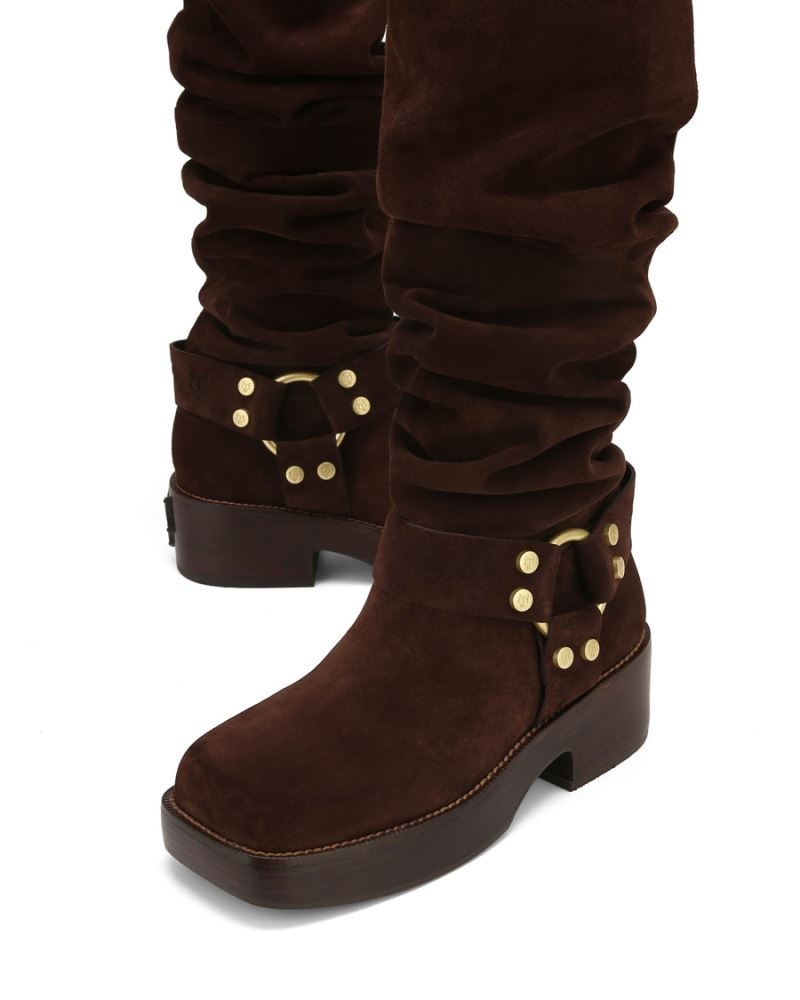 Chocolate Naked Wolfe Crook Suede Women's Knee-high Boots | IRELAND 5074962YV