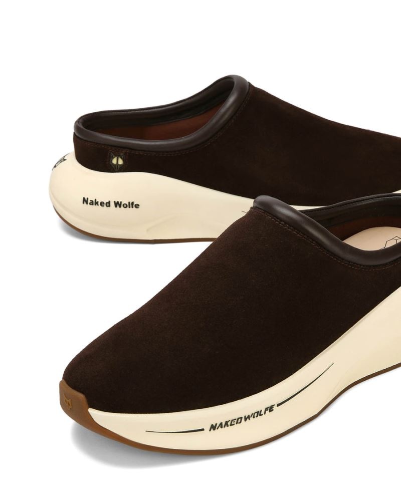 Chocolate Naked Wolfe Dawn Suede Combo Men's Slippers | DUBLIN 7295406DK