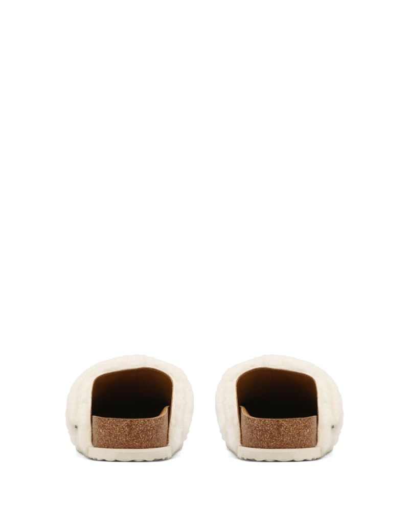 Cream Naked Wolfe Malta Shearling Men's Slippers | DUBLIN 2463801HJ