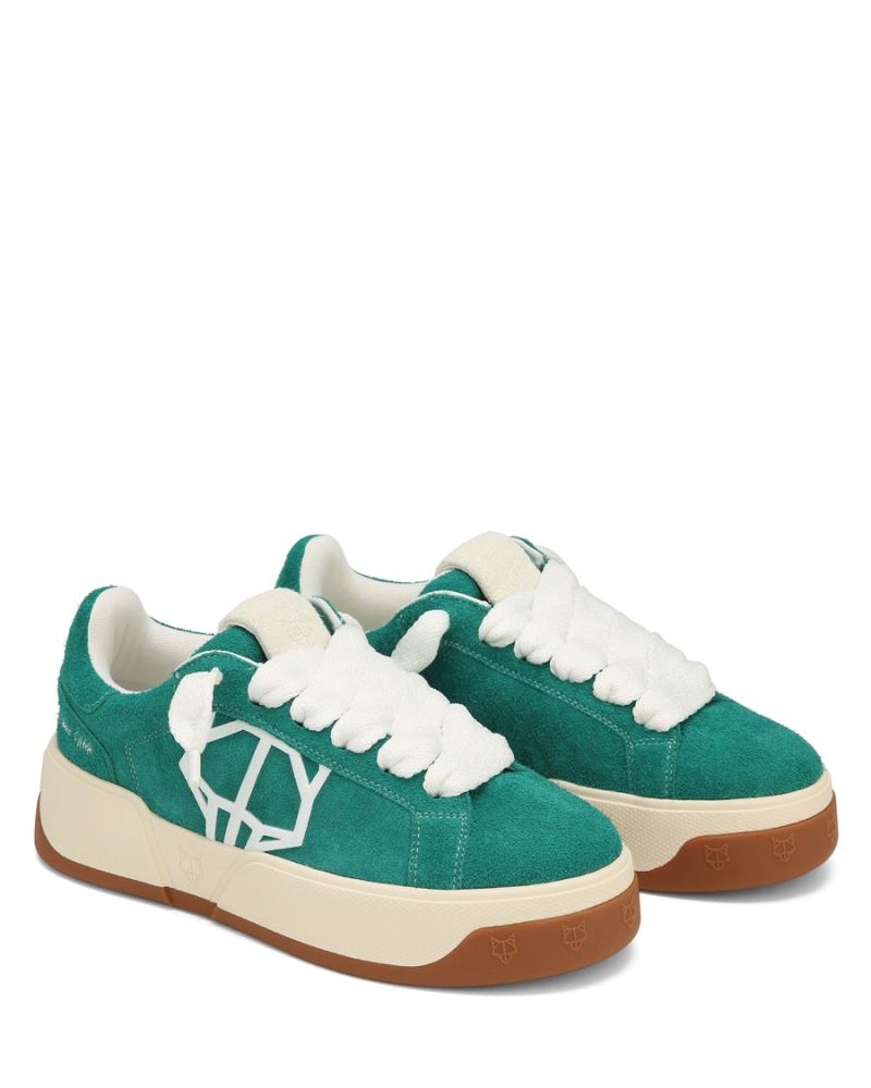 Green Naked Wolfe Kray Hairy Cow Suede Forrest Men's Sneakers | DUBLIN 6042813GE