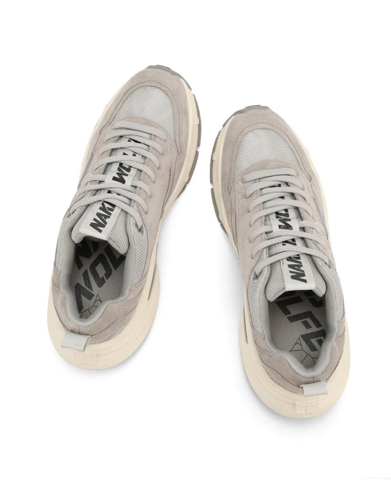 Grey Naked Wolfe Fox Suede Men's Sneakers | DUBLIN 0938265IJ