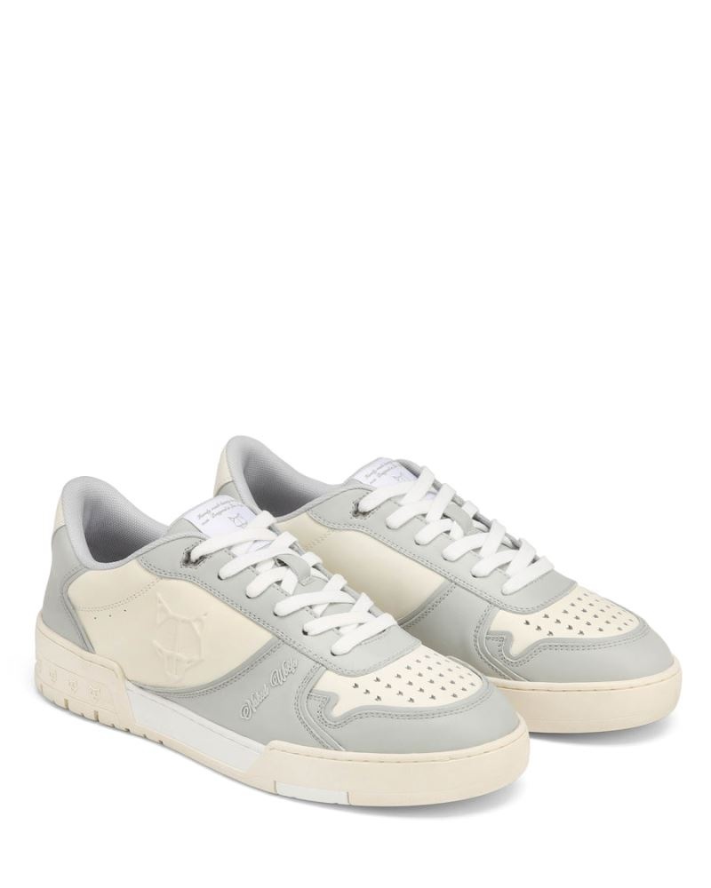 Grey Naked Wolfe Transmission Combo Leather Men's Sneakers | DUBLIN 6902457GY