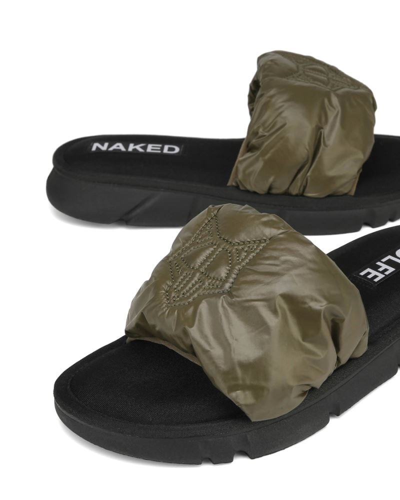 Olive Naked Wolfe Coasting Men's Slides | IRELAND 4971283HY