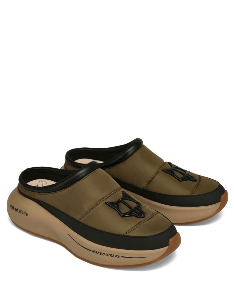 Olive Naked Wolfe Tide Men's Slippers | DUBLIN 8173906QR