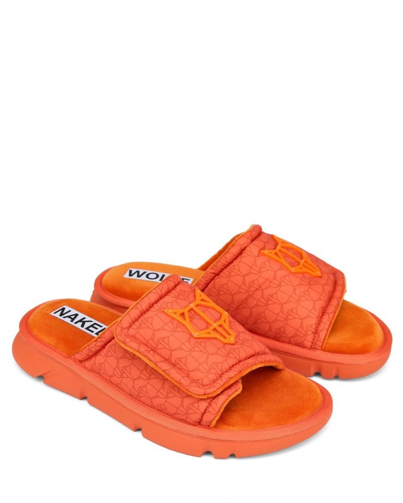 Orange Naked Wolfe Alaska Monogram Men's Slides | DUBLIN 3815064MA