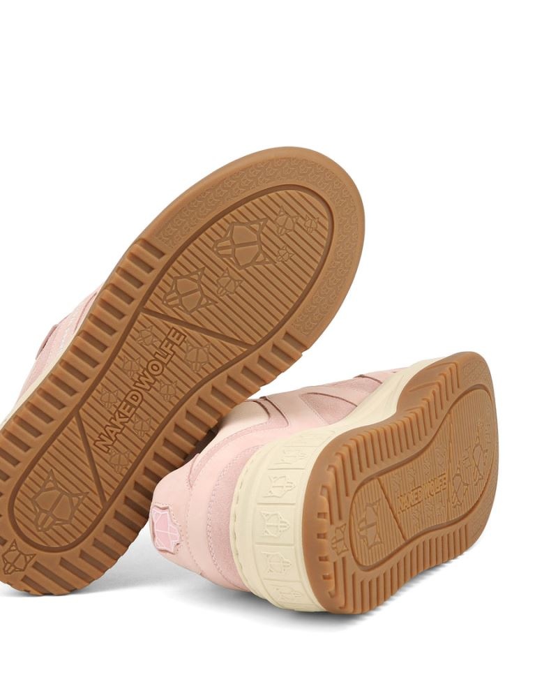 Pink Naked Wolfe Skating Nubuck/Cow Suede Women's Sneakers | IRELAND 3497508TW