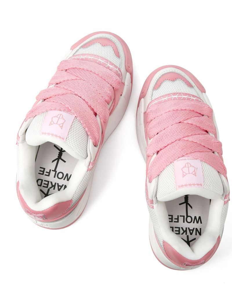 Pink Naked Wolfe Slider Baby Women's Sneakers | IRELAND 0158746ZK