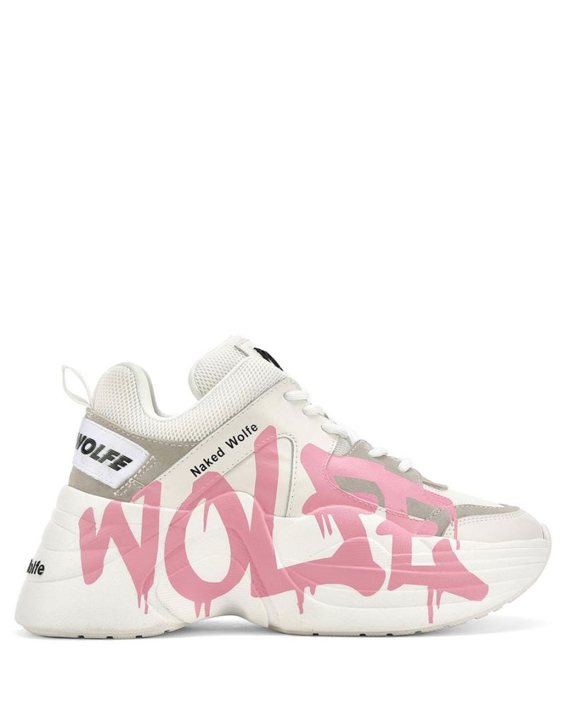 Pink Naked Wolfe Track Logo Women\'s Sneakers | DUBLIN 5963802YX