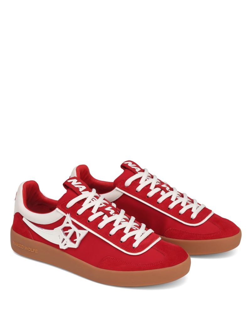 Red Naked Wolfe Palm Nylon Men's Sneakers | IRELAND 4891670SO