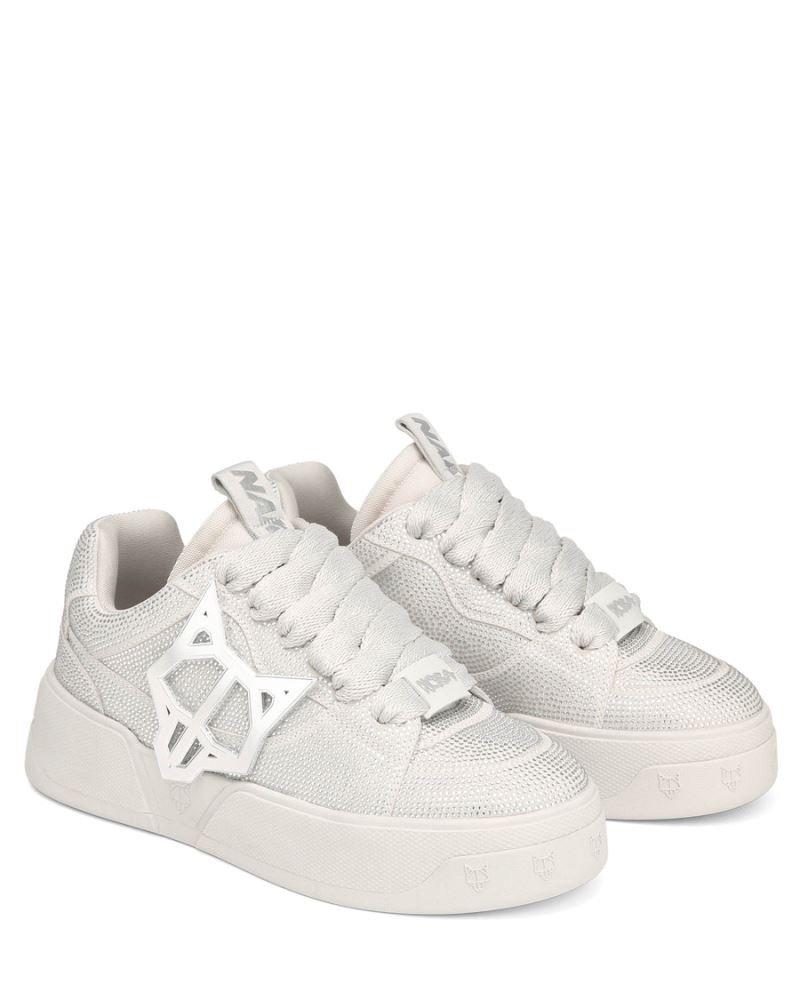 Silver Naked Wolfe Kosa Diamond Men's Sneakers | DUBLIN 3827194HT