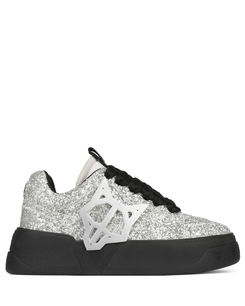 Silver / Black Naked Wolfe Kosa Sparkle Men\'s Sneakers | DUBLIN 0734528NC