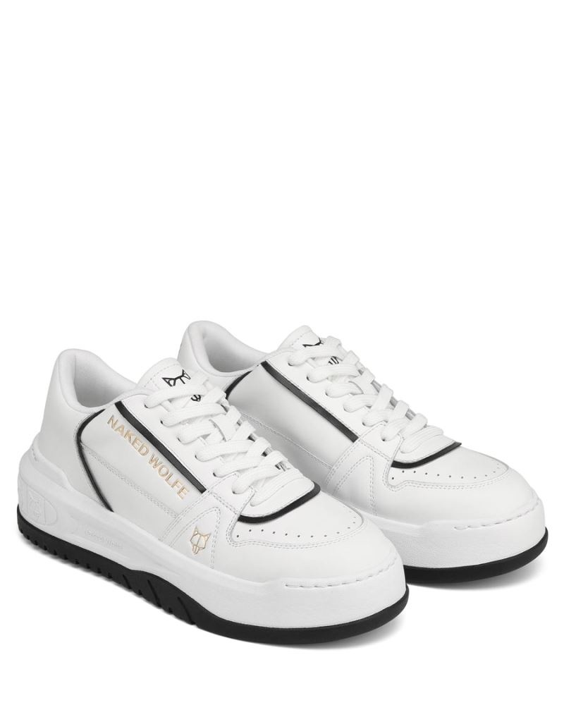 White Naked Wolfe Cara Leather Women's Sneakers | IRELAND 6418907RW