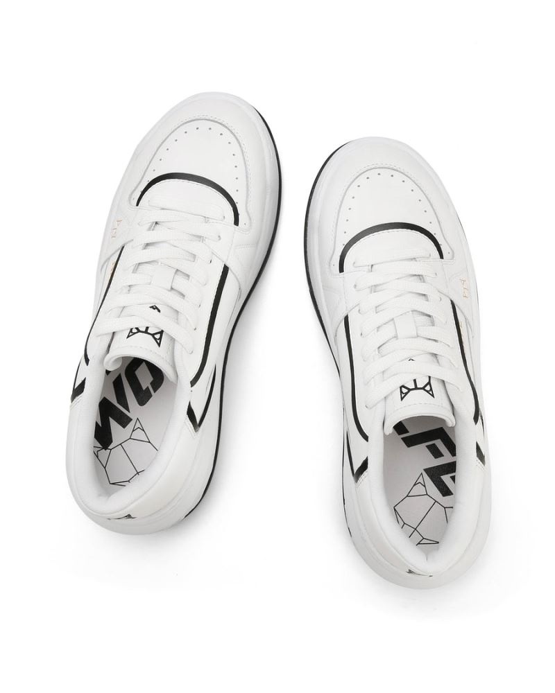 White Naked Wolfe Cara Leather Women's Sneakers | IRELAND 6418907RW