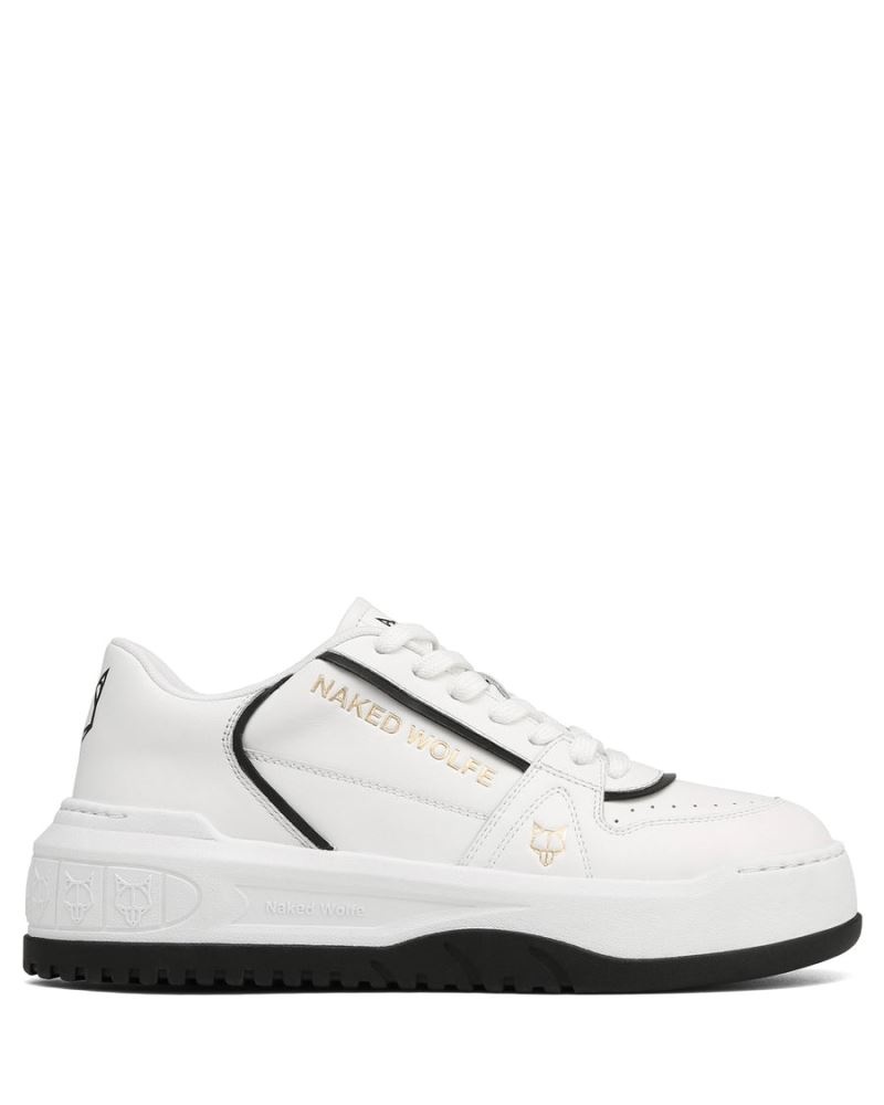 White Naked Wolfe Cara Leather Women\'s Sneakers | IRELAND 6418907RW