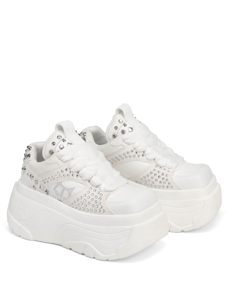 White Naked Wolfe Fantasy Diamonds Women's Sneakers | DUBLIN 4128709ER