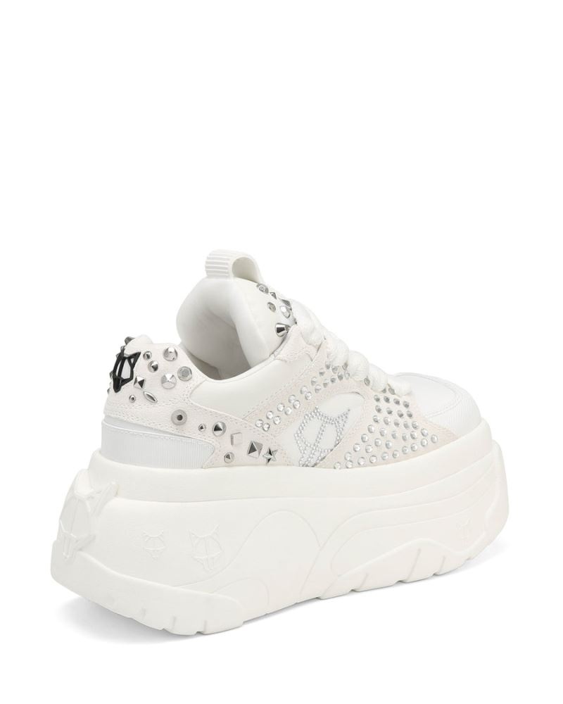 White Naked Wolfe Fantasy Diamonds Women's Sneakers | DUBLIN 4128709ER