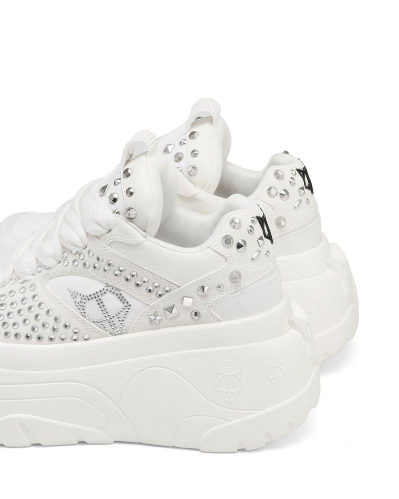 White Naked Wolfe Fantasy Diamonds Women's Sneakers | DUBLIN 4128709ER