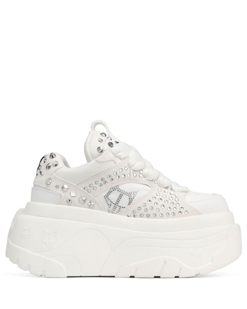 White Naked Wolfe Fantasy Diamonds Women\'s Sneakers | DUBLIN 4128709ER