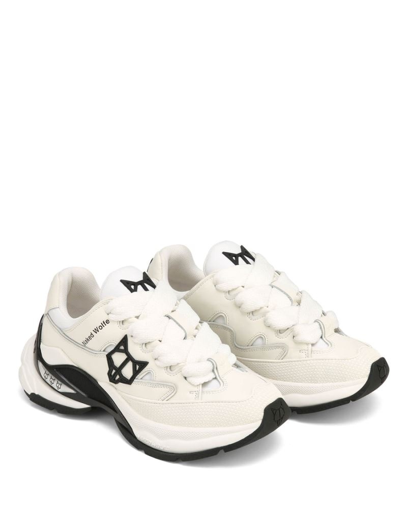 White Naked Wolfe Freeway Leather Women's Sneakers | DUBLIN 7546389BQ