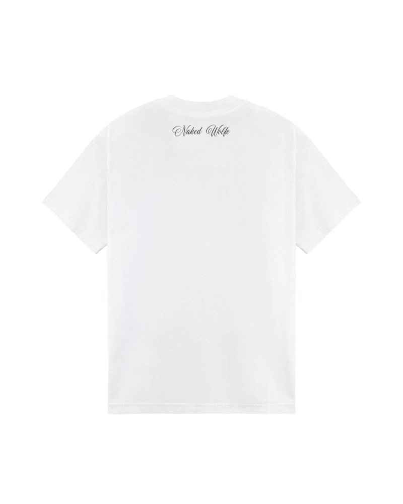 White Naked Wolfe Logo Men's T-Shirt | IRELAND 9873256FH