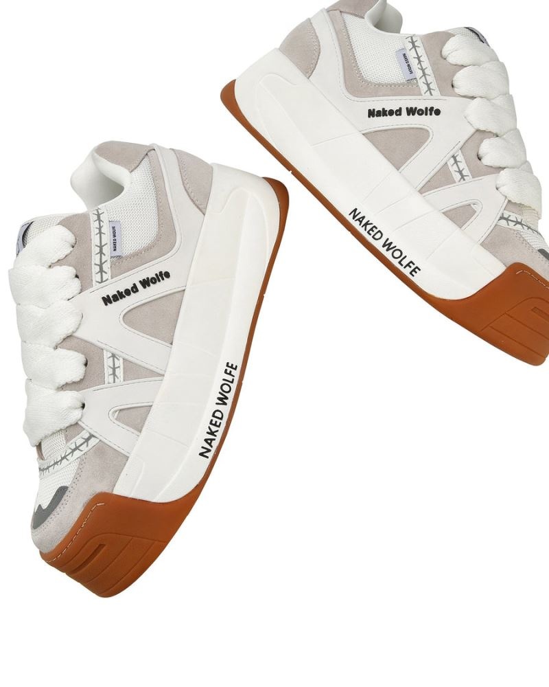 White Naked Wolfe Slide Men's Sneakers | IRELAND 6307429EB