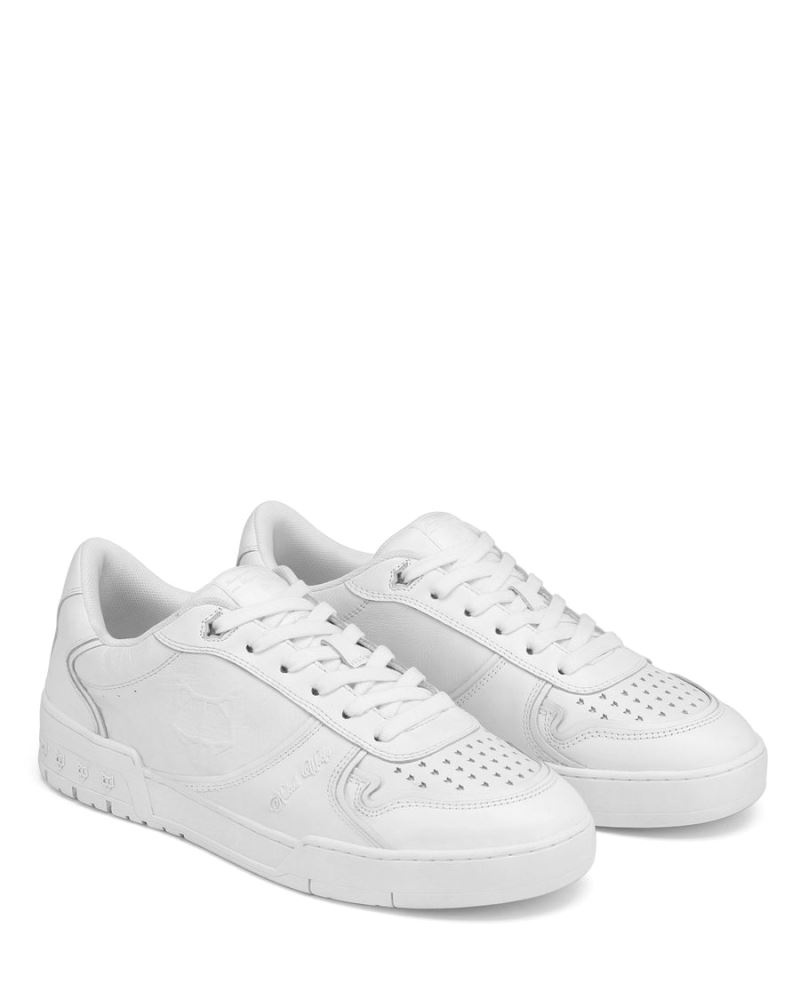 White Naked Wolfe Transmission Leather Men's Sneakers | DUBLIN 8253641EZ