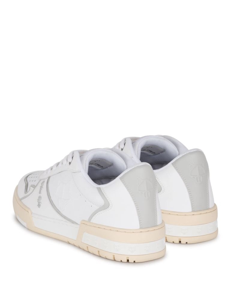 White Naked Wolfe Transmission Leather Men's Sneakers | IRELAND 5084621VF