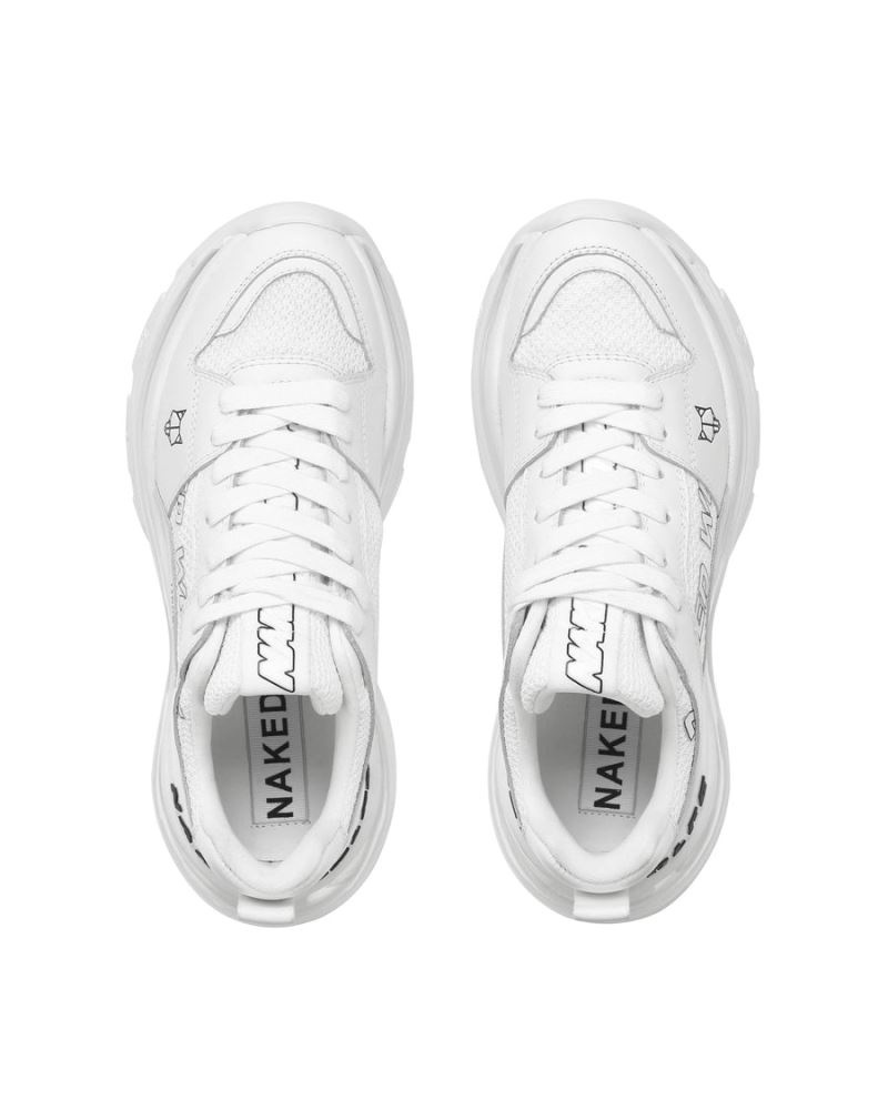 White Naked Wolfe Wind Women's Sneakers | DUBLIN 1869730AB