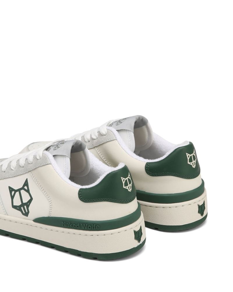 White / Green Naked Wolfe Ravenn Forrest Women's Sneakers | DUBLIN 9846751VH