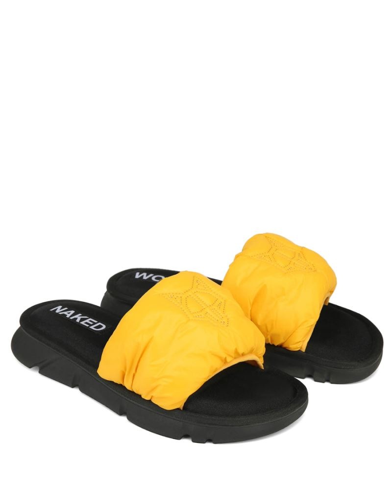 Yellow Naked Wolfe Coasting Men's Slides | DUBLIN 5304781RC