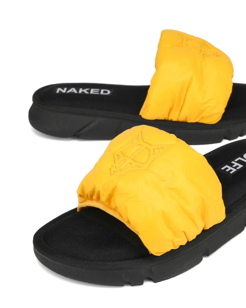 Yellow Naked Wolfe Coasting Men's Slides | DUBLIN 5304781RC