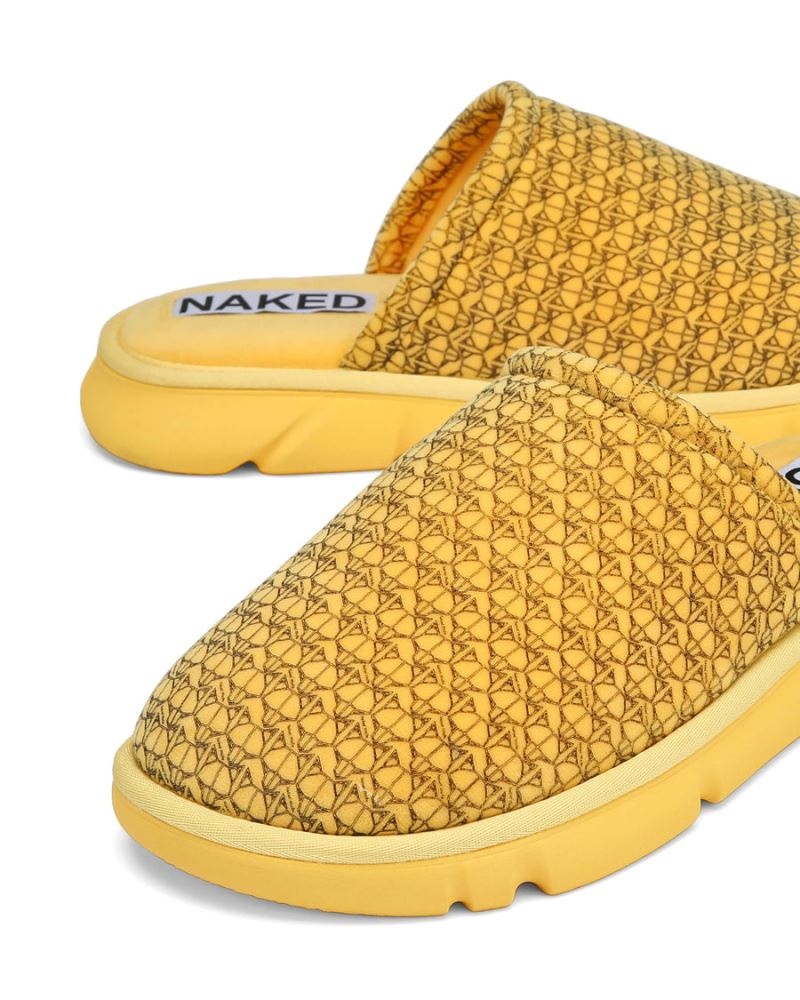 Yellow Naked Wolfe Ohio Men's Slippers | IRELAND 0651432JQ