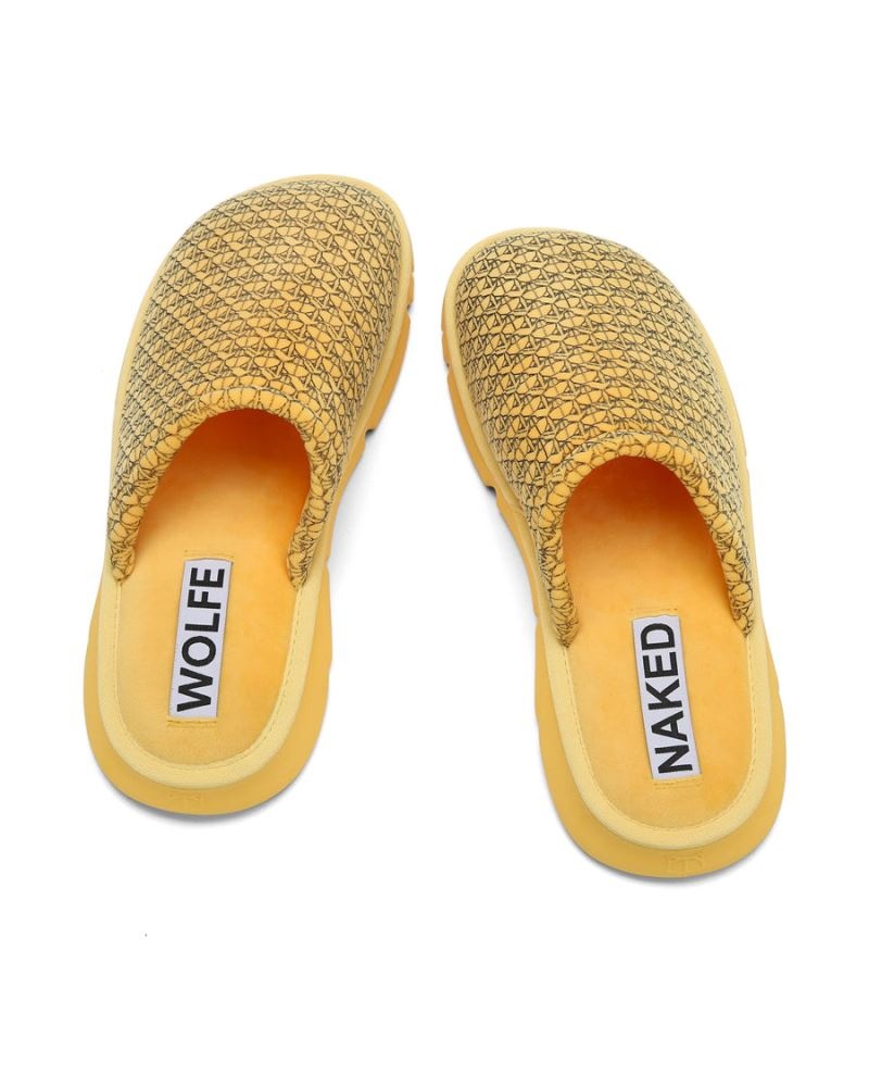 Yellow Naked Wolfe Ohio Men's Slippers | IRELAND 0651432JQ