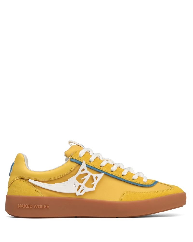 Yellow Naked Wolfe Palm Nylon Men's Sneakers | DUBLIN 6758493UB