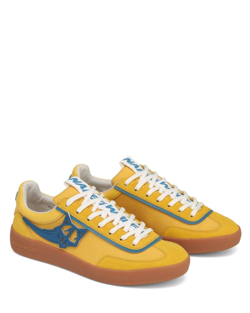 Yellow Naked Wolfe Palm Nylon Men's Sneakers | DUBLIN 6758493UB