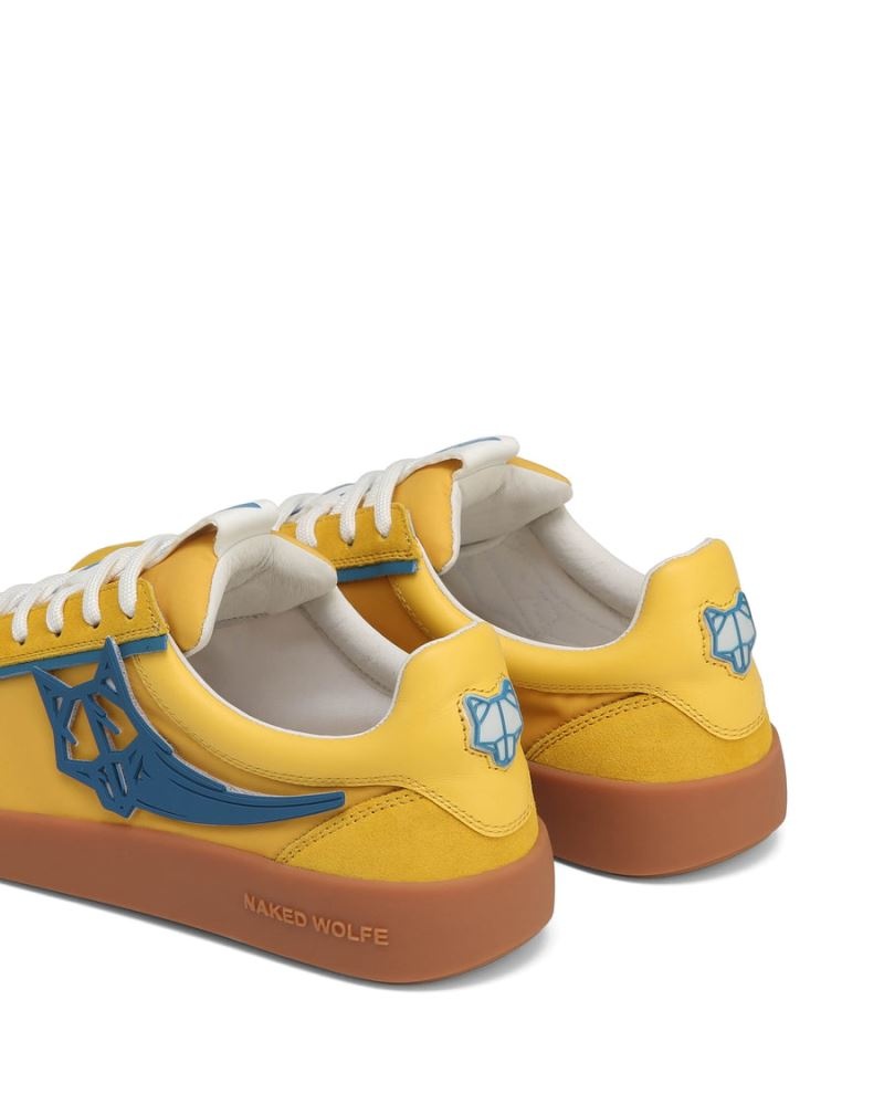 Yellow Naked Wolfe Palm Nylon Men's Sneakers | DUBLIN 6758493UB