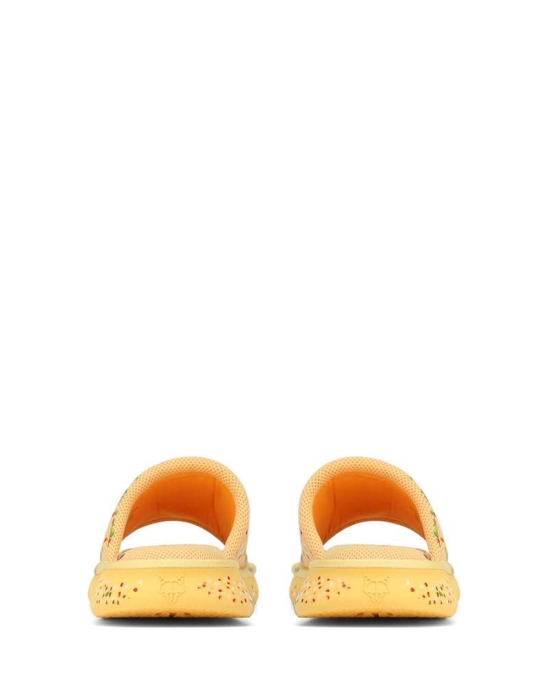 Yellow Naked Wolfe Vegas Mesh Men's Slides | DUBLIN 0128365DV